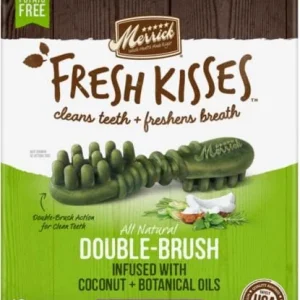 Merrick Fresh Kisses Coconut Oil and Botanicals Large Brush Dog Dental Chews - Value Box - 16 Count - 27 Oz
