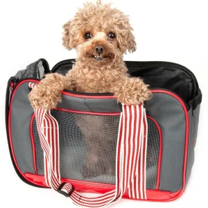 Pet Life ® 'Candy Cane' striped Fashion Designer Travel Pet Dog Carrier