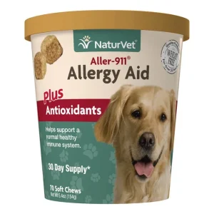 Naturvet Allergy Aid Plus Antioxidants Soft Chew Cat and Dog Supplements - 70 ct Cup