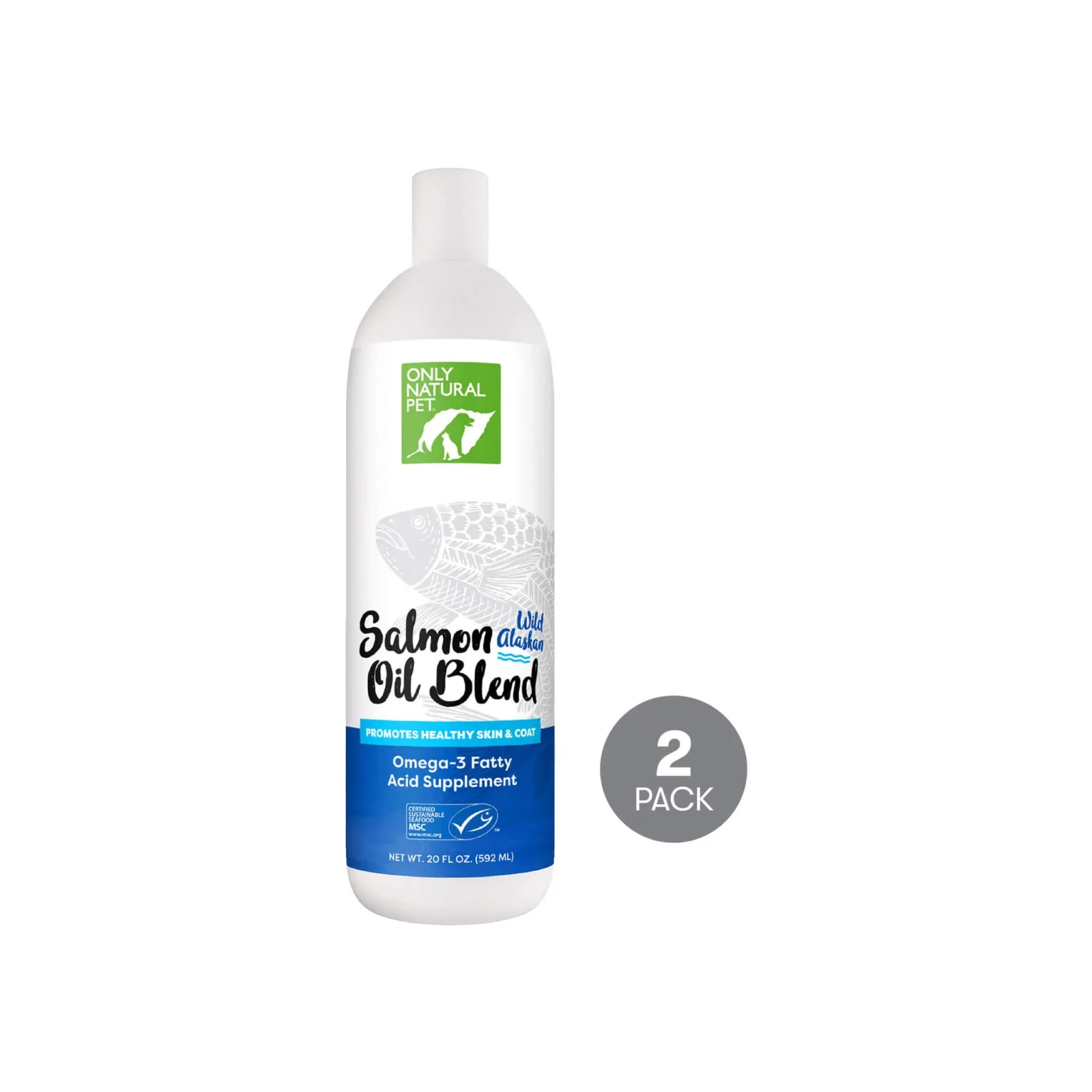 Only Natural Pet Wild Alaskan Salmon Oil Blend for Dogs & Cats - Image 2