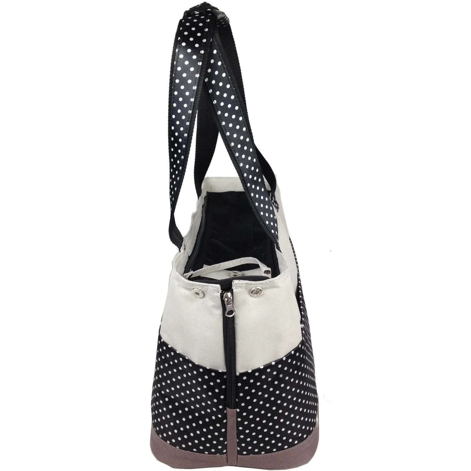 Pet Life ® 'Tote n' Boater' Trendy Spotted Designer Fashion Travel Pet Dog Carrier - Image 2