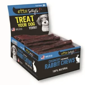 Etta Says Dog Treats Crunchy Chew Rabbit - 4 Inches - 36 Count