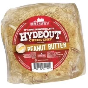 Bark + Harvest by Superior Farms HydeOut Beef Cheek Chips Peanut Butter Flavored Dog Natural Chews - 3ct Bag