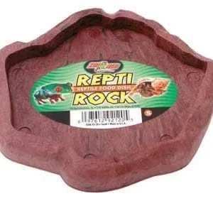 Zoo Med Laboratories Repti Rock Reptiles Food Dish Green Color Small