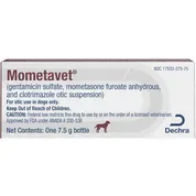 Mometavet® (gentamicin sulfate, mometasone furoate anhydrous, and clotrimazole otic suspension)