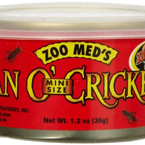 Zoo Med Laboratories Can O’ Mini Size Crickets for Most Small Lizards, Turtles, Fish, Birds & Small Animals - 1.2 Oz