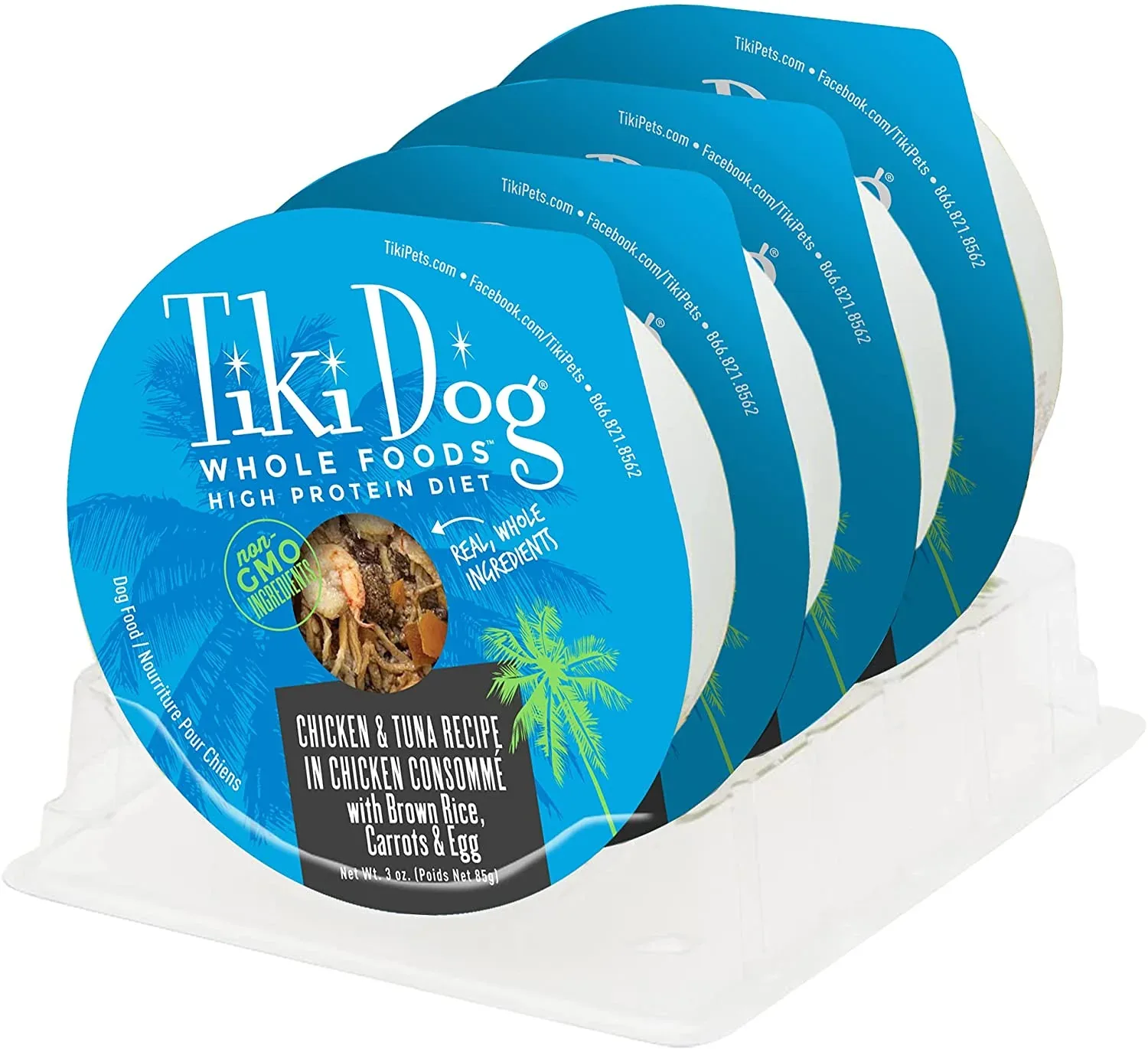 Tiki Dog Wholefoods Chicken & Tuna / Tuna Consommé Canned Dog Food - 3 oz Cans - Case of 4 - Image 2