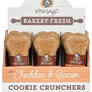 Etta Says Dog Cookie Cruncher Chedder - 5 Inches - 1 Oz - Case of 24