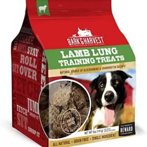 Bark + Harvest by Superior Farms Lamb Lung Training Treats Dog Natural Chews - 5oz Bag
