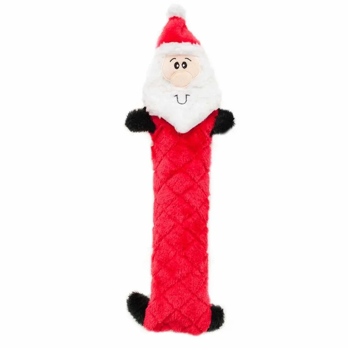 ZippyPaws Holiday Jigglerz Santa Plush Dog Toy