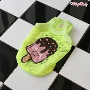 Wooflink Popsicle Mesh Tank in Fluo Yellow