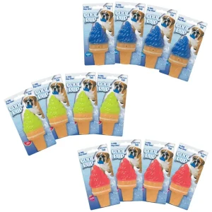CoolPup Dog Toy Mini Ice CreamCone, 12-Pack