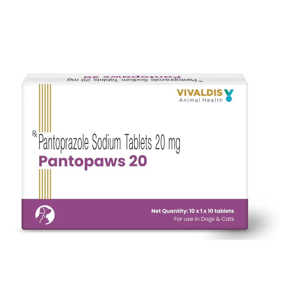 Vivaldis Pantopaws Pantoprazole 20mg Tablet for Dogs and Cats