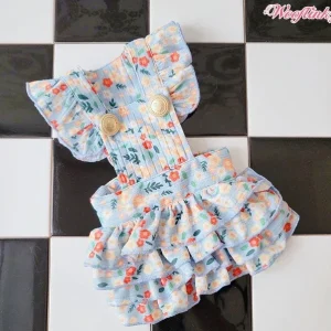 Wooflink Blooming Flowers Dress - Blue