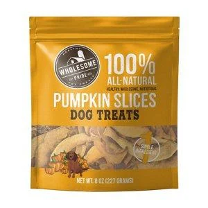 Wholesome Pride Pumpkin Strip Dog Dehydrated Treats - 8 oz Bag