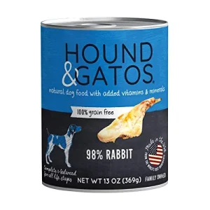 Hound and Gatos Grain-Free Rabbit Pate Canned Dog Food - 13 Oz - Case of 12