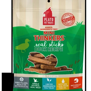Plato Pet Treats Mini Thinkers Duck Recipe Natural Dog Chews - 6 oz Bag