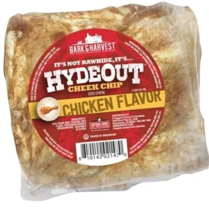 Bark + Harvest by Superior Farms HydeOut Beef Cheek Chips Chicken Flavored - 20ct Case Dog Natural Chews - Display Box - Case of 20