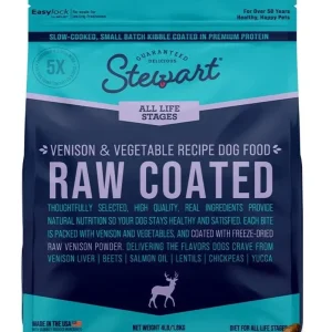Stewart Raw Coated Small-Batch Venison and Vegetable Freeze-Dried Raw Coated Dry Dog Food