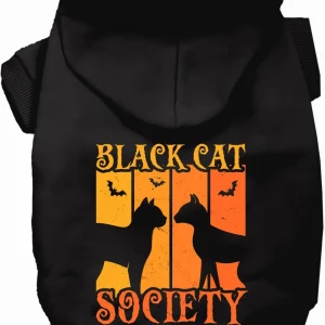 Black Cat Society Halloween Pet Hoodie
