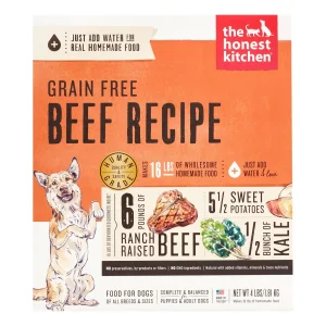 Honest Kitchen Grain-Free Beef Dehydrated Dog Food - 4 lbs BOX