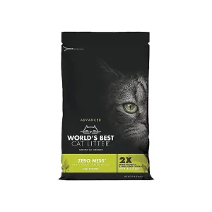 World's Best Cat Litter Yellow Bag Zero Mess Clumping Litter - Pine Scented Cat Litter - 24 lb Bag