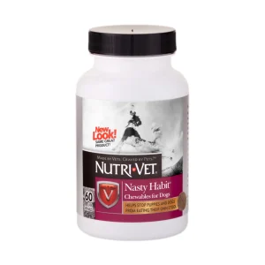 Nutri-Vet Digestion and Bladder Control Nasty Habit Chewables Dog Supplements - 60 ct Bottle