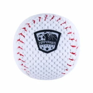 Zippy Paws SportsBallz Baseball Plush Toy for Dogs