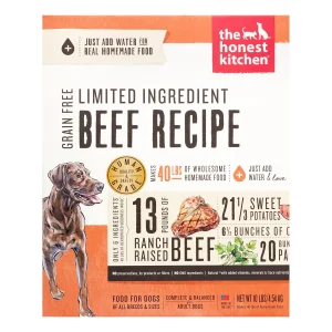 Honest Kitchen Limited Ingredient Diet Grain-Free Beef Dehydrated Dog Food - 10 lb Box
