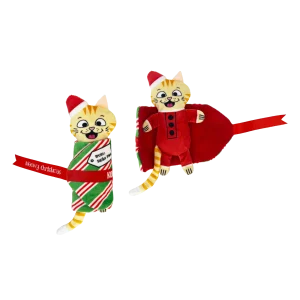 Kong Pull A Partz Present Toy for Cats (Red & Yellow)