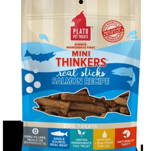Plato Pet Treats Mini Thinkers Salmon Recipe Natural Dog Chews - 6 oz Bag