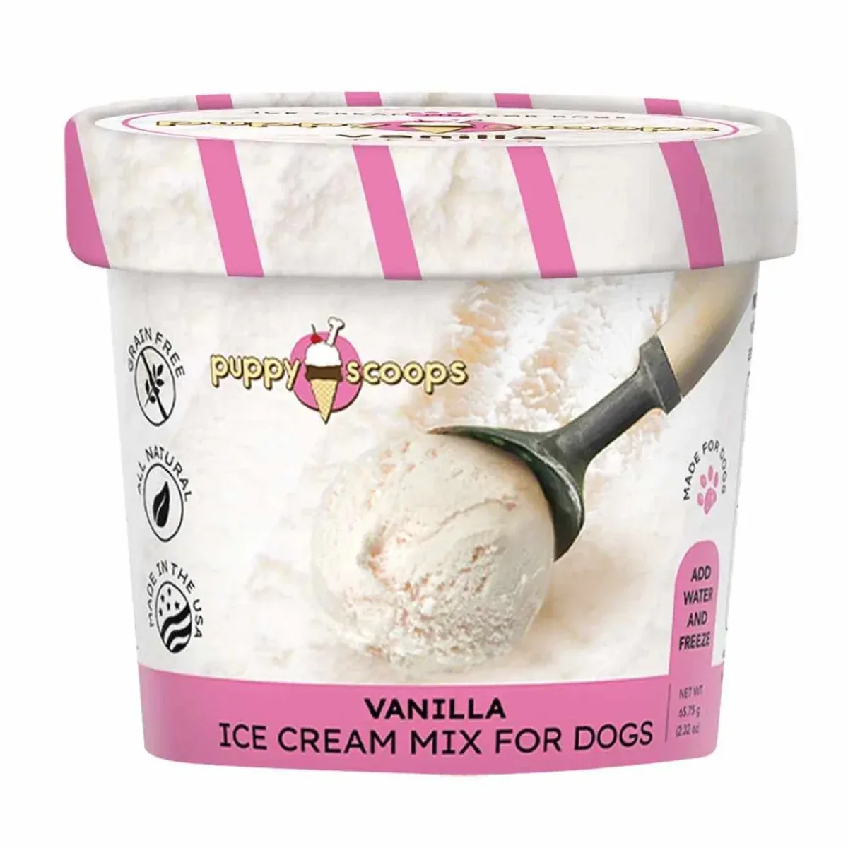 Puppy Cake Puppy Scoops Ice Cream Mix Vanilla Cup Small 2.32 oz - Image 2