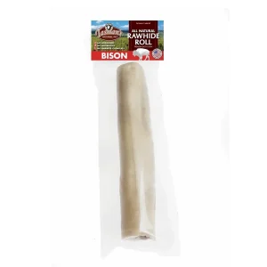Tasman's Natural Pet Bison Rawhide 12" Jumbo Roll Dog Natural Chews - 1 Pack