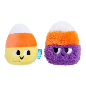 Bark Halloween Candy Corn Kids Plush Dog Toy 2pk