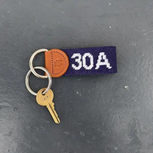 30A Needlepoint Key Fob