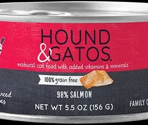 Hound and Gatos Grain-Free Salmon Pate Canned Cat Food - 5.5 Oz - Case of 24