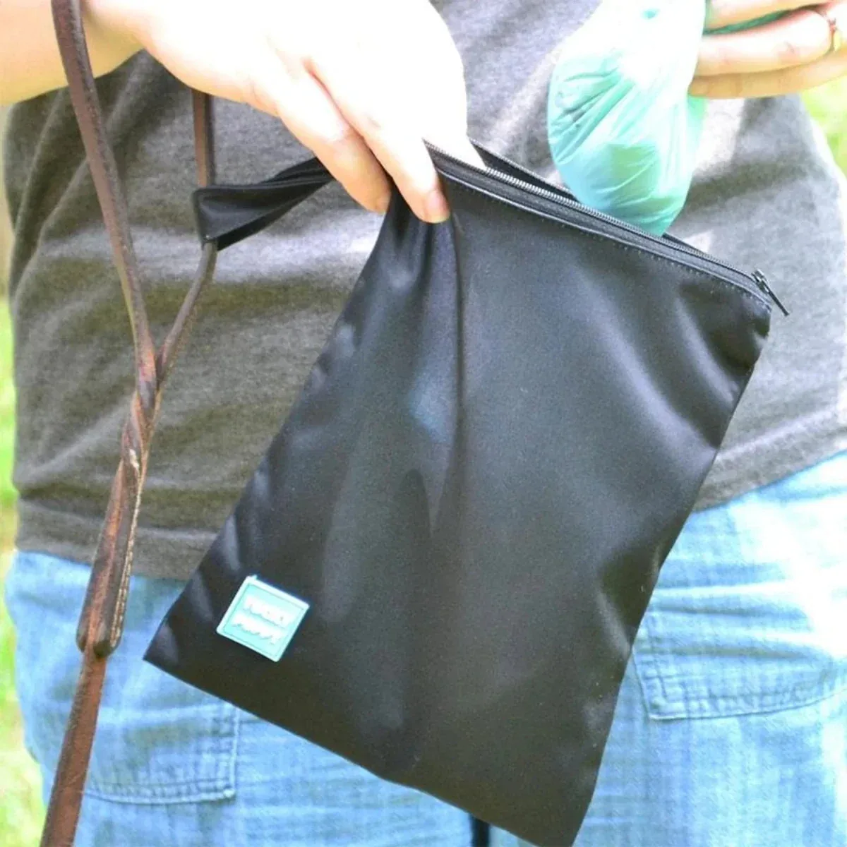 Black Yucky Puppy Dog Poop Bag Holders- Extra Large Size - Image 2
