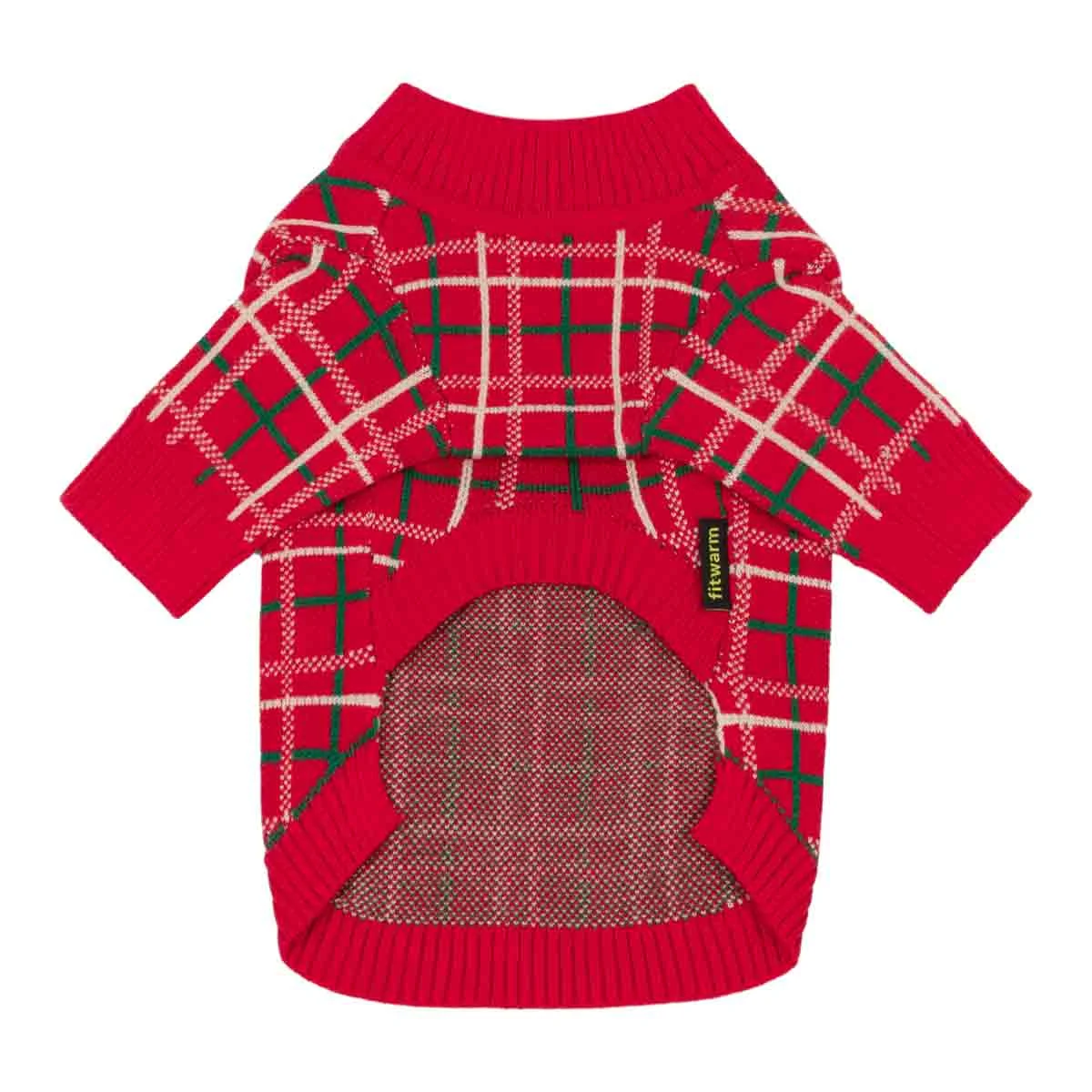Plaid Bow Dog Christmas Sweater - Image 2