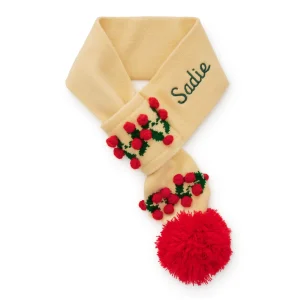 Holly Bobble Knit Dog Scarf