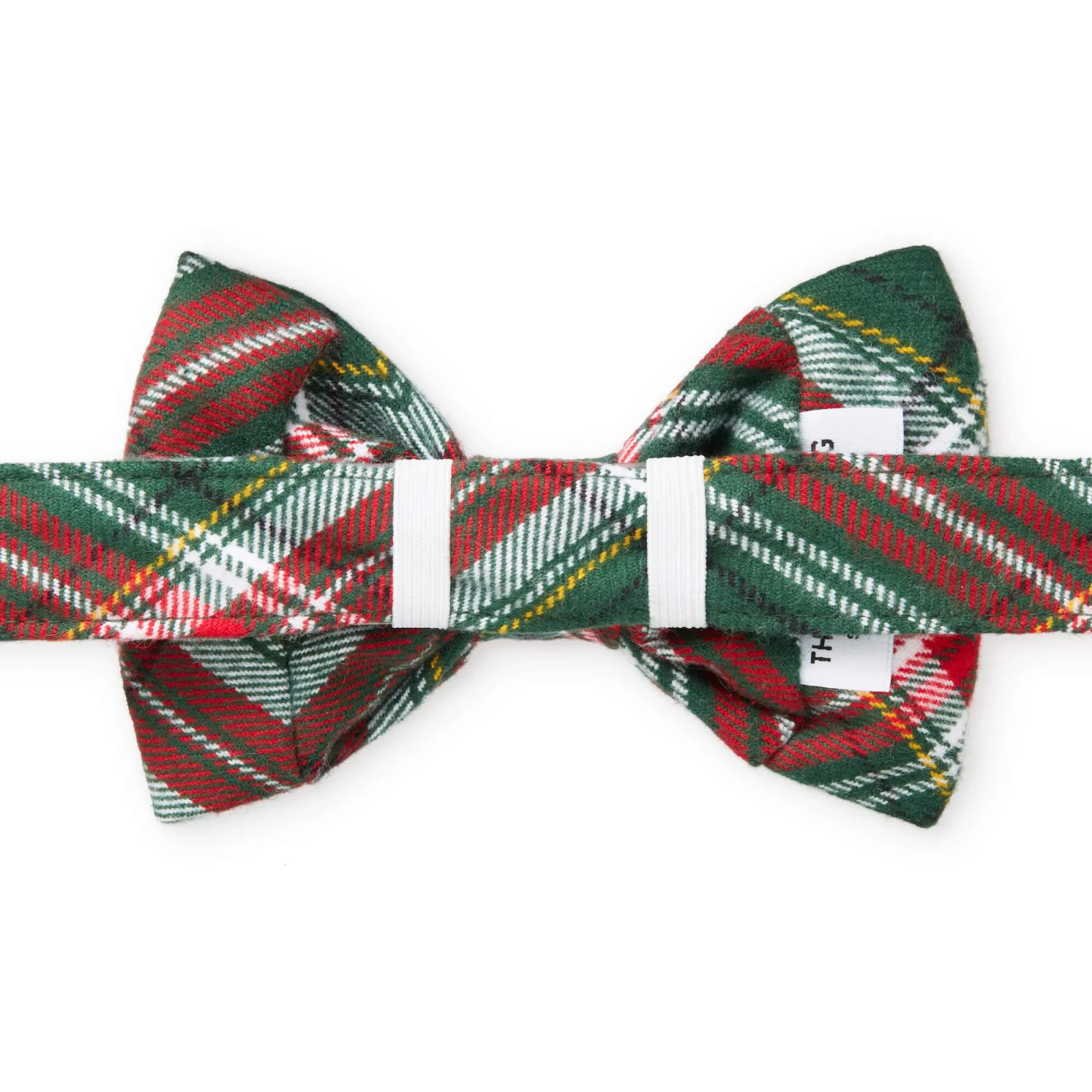 Holly Jolly Plaid Flannel Bow Tie Collar - Image 2