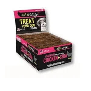 Etta Says Dog Treats Crunchy Chew Bars Chicken - 12 Count - Case of 12