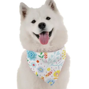 BanDoggie Desert Flower Dog Bandana - Nature-Inspired Microfiber, USA Made