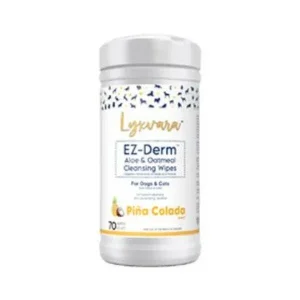 Proden Plaqueoff Pure Moisturizing EZ-Derm Aloe & Oatmeal (Pina Colada) Cleansing Wipes for Dogs and Cats - 70ct