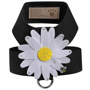 Susan Lanci Tinkie Large Daisy with AB Crystals Tinkie Ultrasuede Harnesses