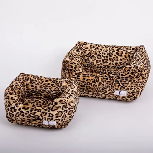 Cashmere Dog Bed in Leopard - Image 2