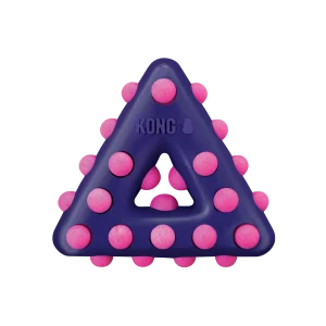 Kong Dotz Triangle Toy for Dogs (Purple & Pink)