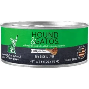 Hound and Gatos Grain-Free Duck Pate Canned Cat Food - 5.5 Oz - Case of 24