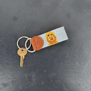 Goldendoodle Needlepoint Key Fob