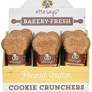Etta Says Dog Cookie Cruncher Peanut Butter - 5 Inches - 1OZ - Case of 24