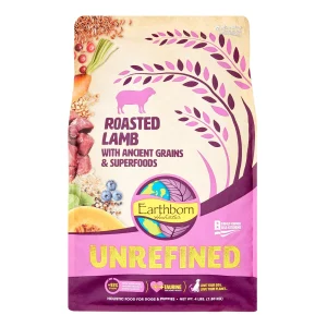 Earthborn Unrefined Ancient Grains Lamb Dry Dog Food - 4 lbs